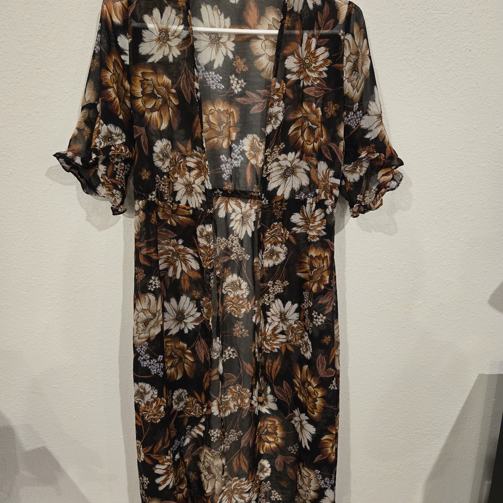 Floral Sheer Kimono Jacket